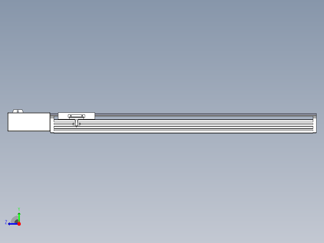 皮带直线轴半封闭可选导轨TPA-HNB-120D-110-L700-MR-Y-P40-N3右视图