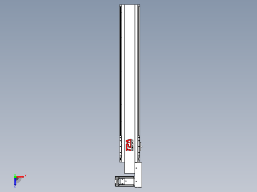 皮带直线轴半封闭可选导轨TPA-HNB-120D-110-L700-MR-Y-P40-N3俯视缩略图