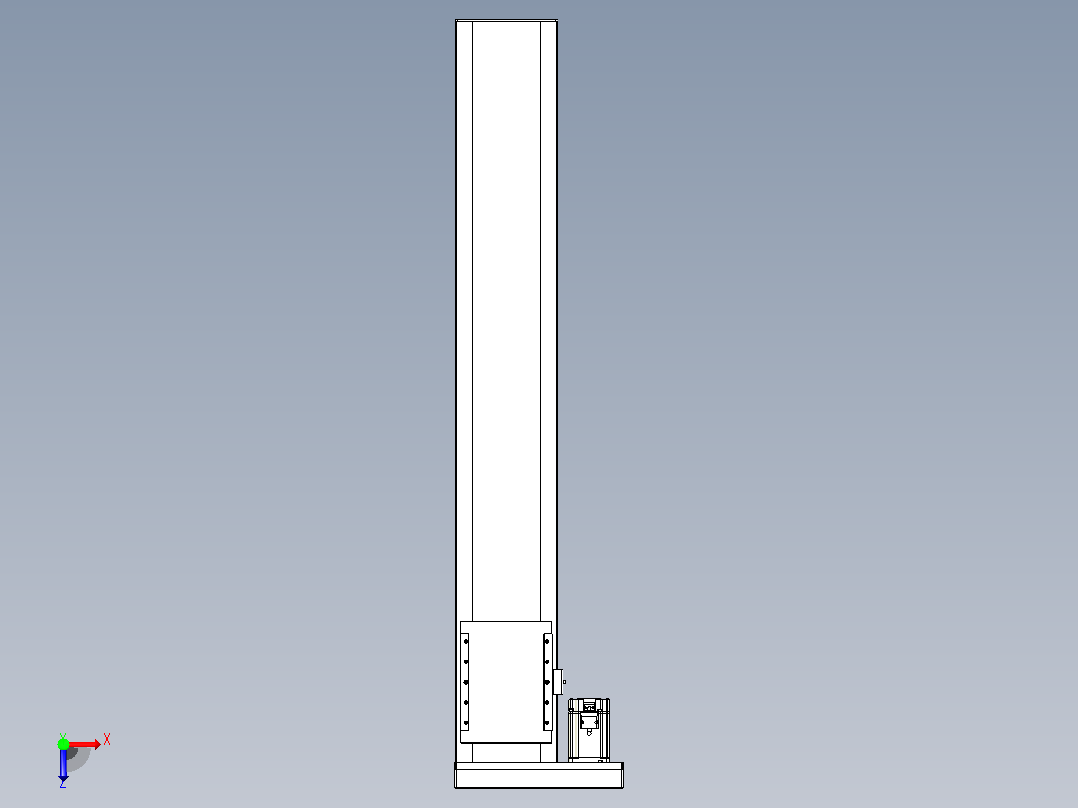 滚珠丝杠直线轴带导轨全封闭TPA-HCR-202D-2510C-L1150-MR-C-P75-N3俯视图
