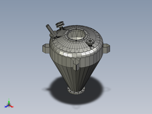 配有法兰的3D容器