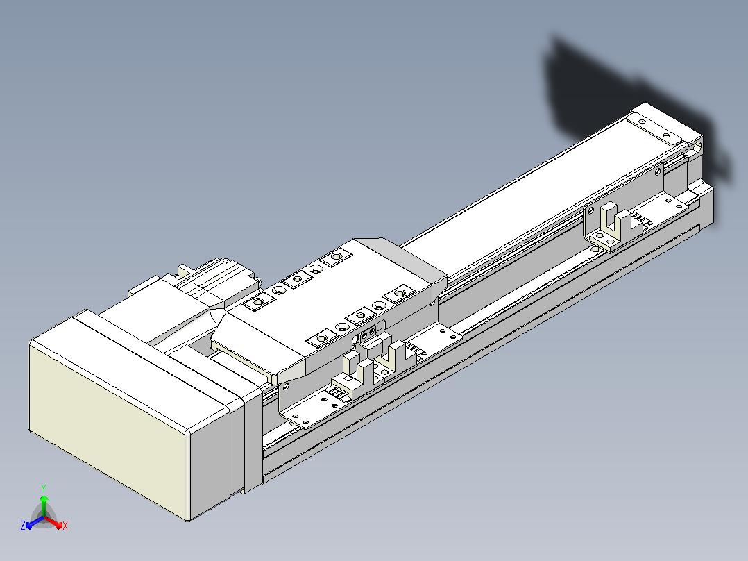 滚珠丝杠直线轴内置导轨TPA-GCR-50-1210C-L150-MR-M10-N3主视图