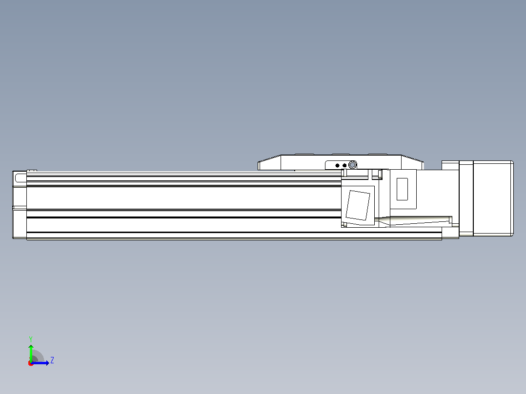 滚珠丝杠直线轴内置导轨TPA-GCR-50-1210C-L150-MR-M10-N3左视图