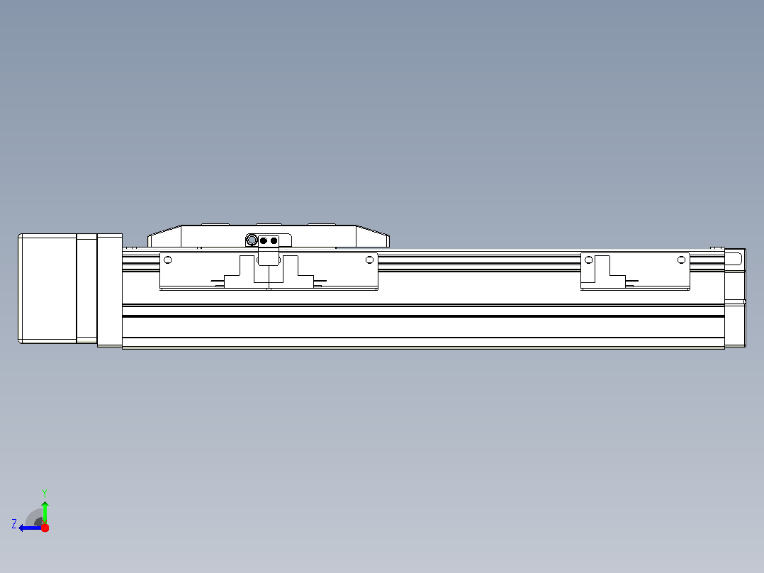 滚珠丝杠直线轴内置导轨TPA-GCR-50-1210C-L150-MR-M10-N3右视图