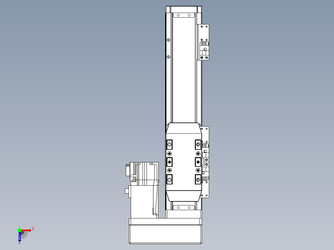滚珠丝杠直线轴内置导轨TPA-GCR-50-1210C-L150-MR-M10-N3俯视图