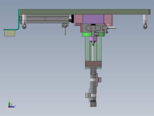 气动冲压工装（SW14可编辑）左视缩略图