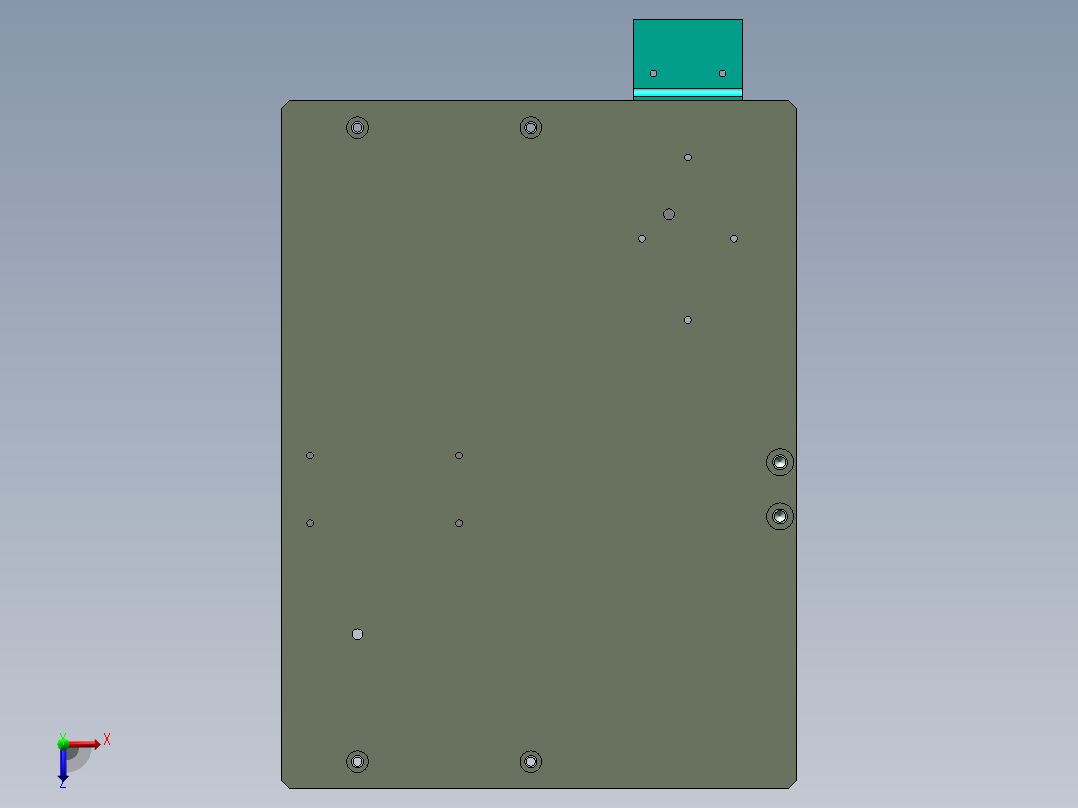 气动冲压工装（SW14可编辑）俯视图
