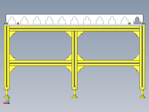使用马达＆链条的滚轮传送带后视缩略图