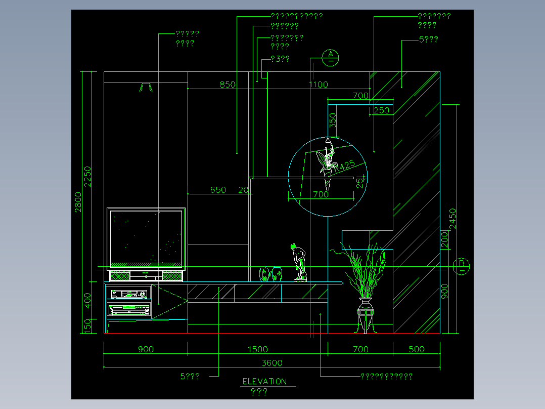 家装类CAD图块(三)-FH01003B