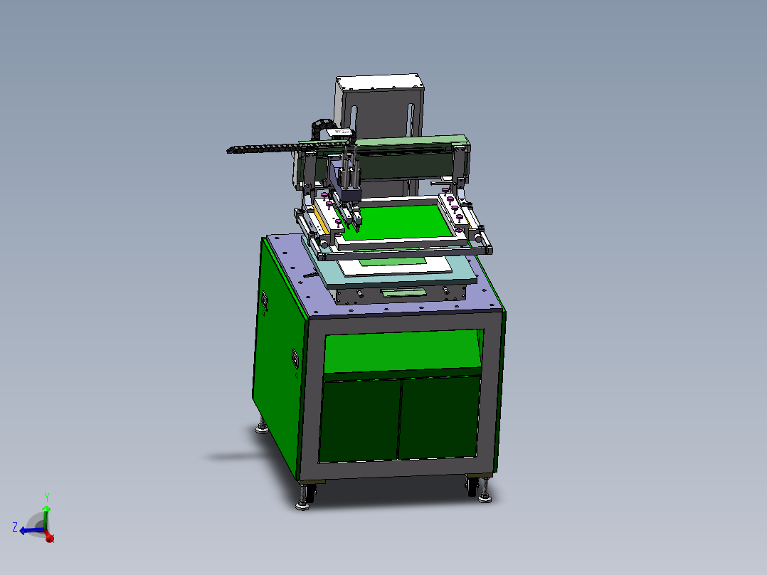 丝印机 3D图纸 机械设备 平面丝印机 3D模型图纸文件素材