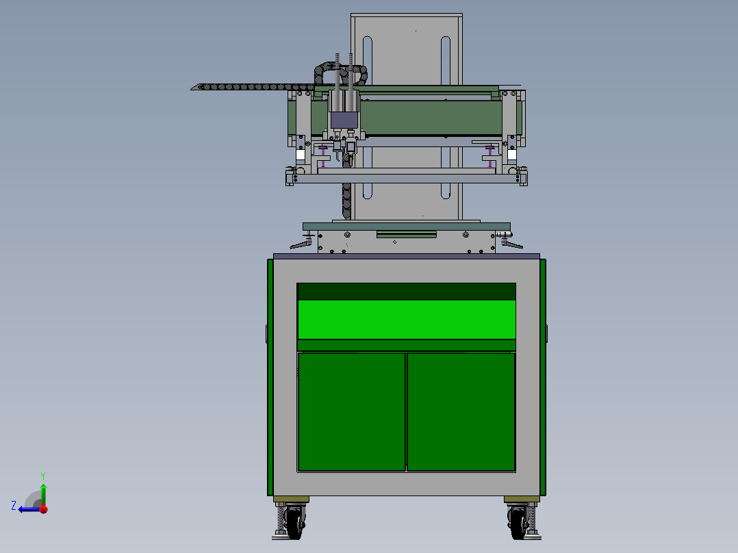 丝印机 3D图纸 机械设备 平面丝印机 3D模型图纸文件素材右视图