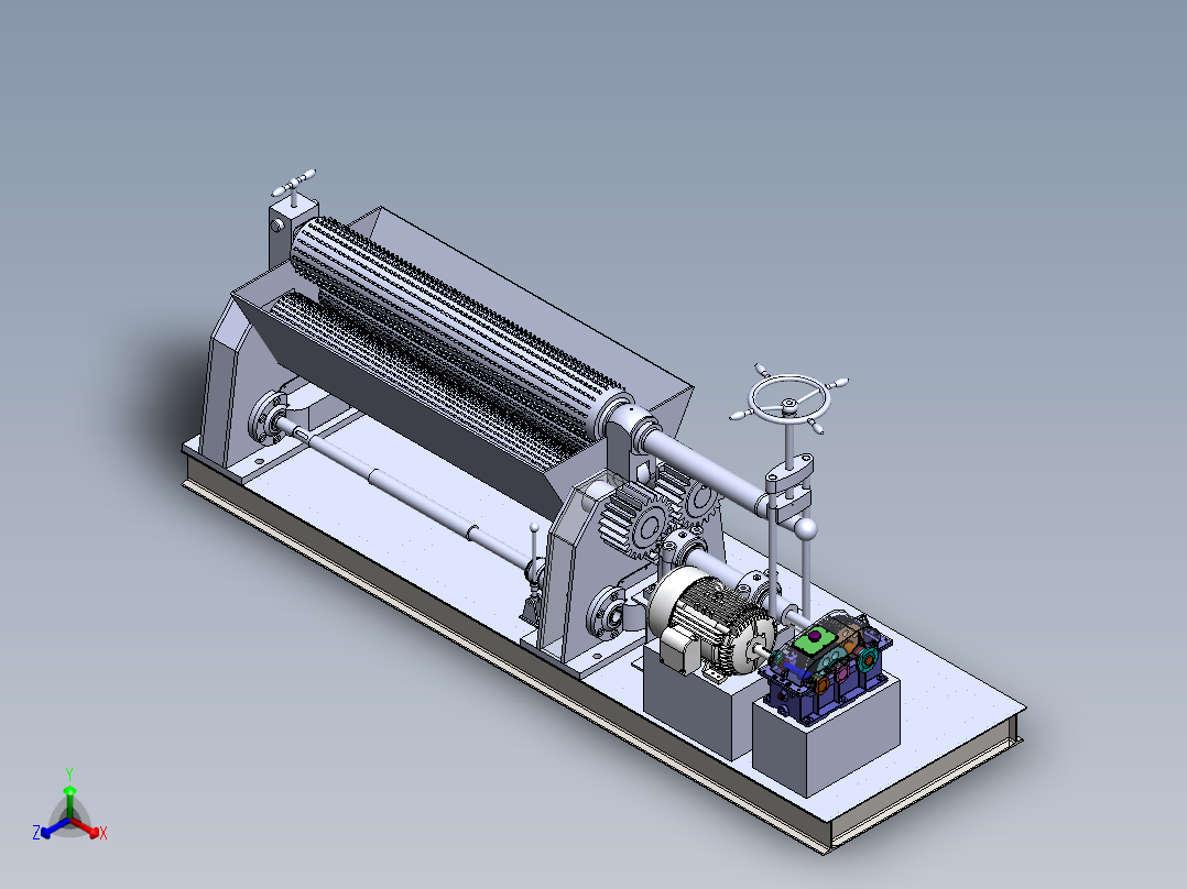 去鱼鳞机结构设计正等轴测图