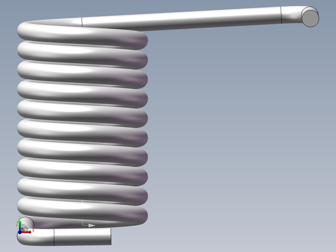 扭簧3D模型前视图