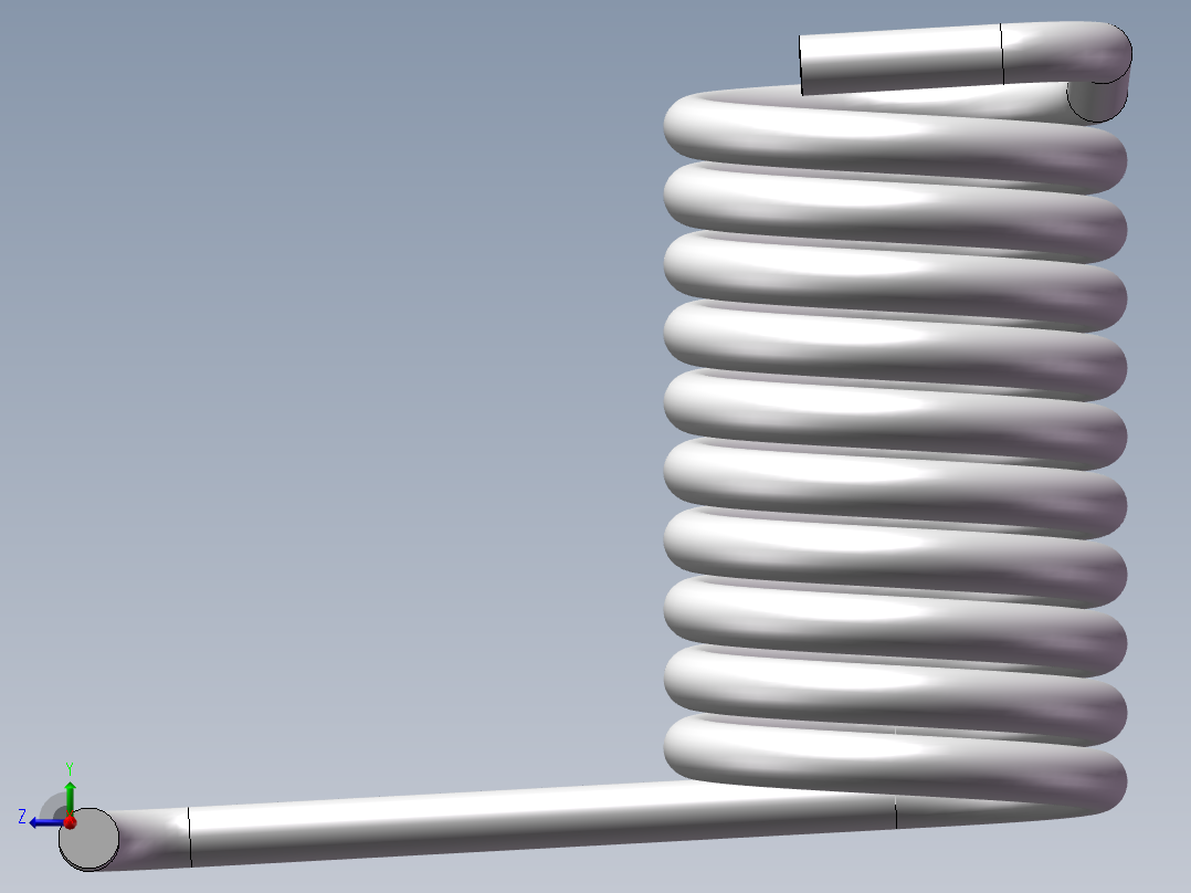 扭簧3D模型右视图