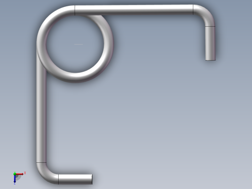 扭簧3D模型俯视缩略图