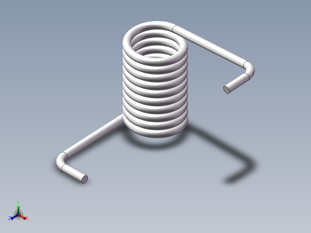 扭簧3D模型正等轴测图