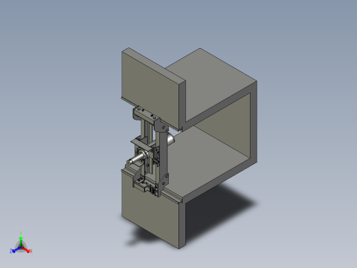 深坑提升机机构3D数模图纸 STP格式