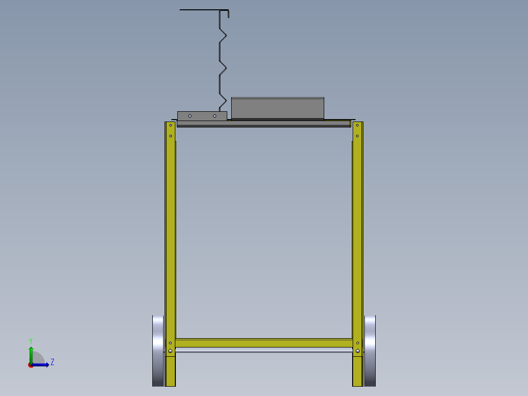 solidworks 户外烤架3D设计图左视图