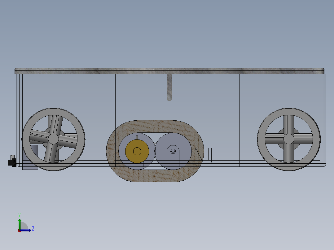 自动地板清洁机左视图
