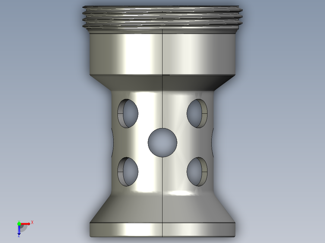 utocad 复合材料的真空3路器推插头俯视图