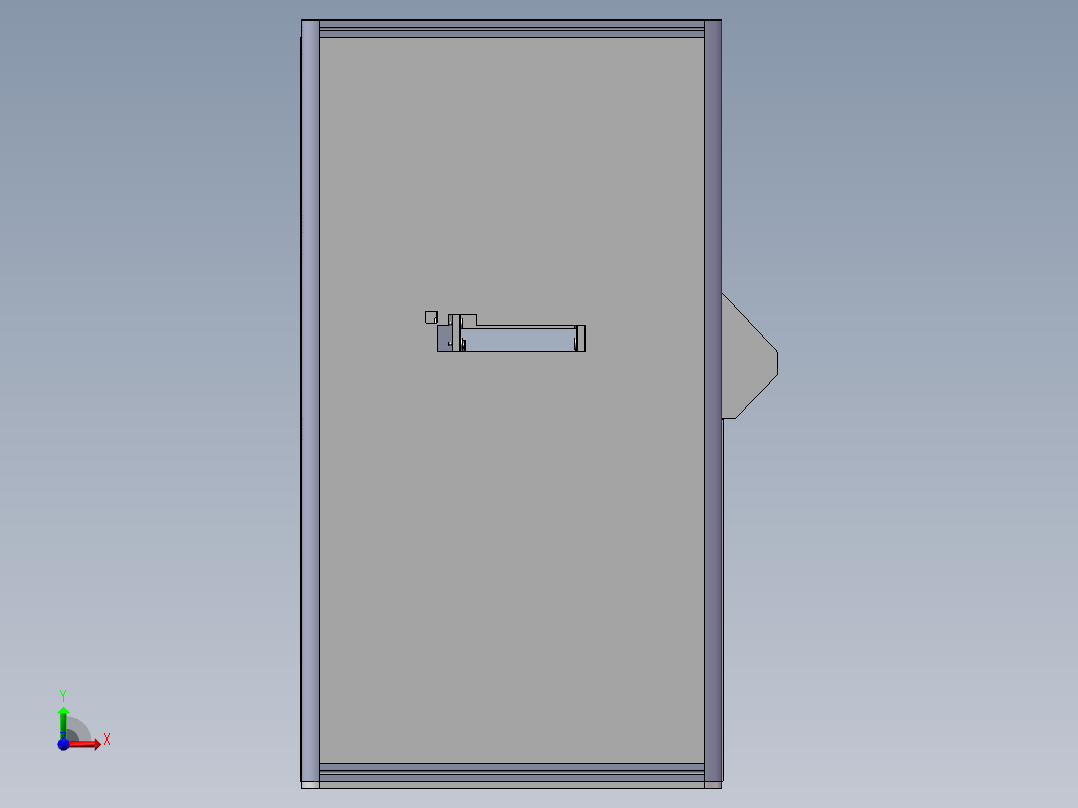 缓存机自动收放料机3D图纸 E034前视图