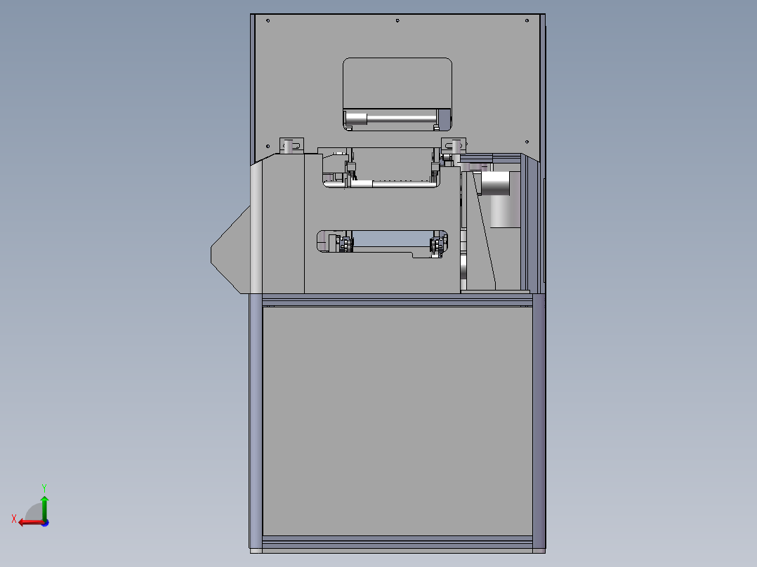 缓存机自动收放料机3D图纸 E034后视图