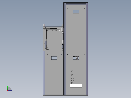 缓存机自动收放料机3D图纸 E034左视缩略图