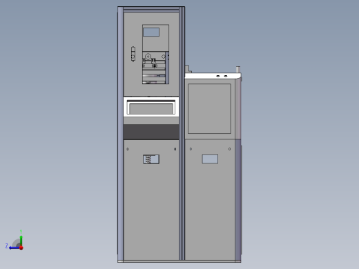 缓存机自动收放料机3D图纸 E034右视缩略图