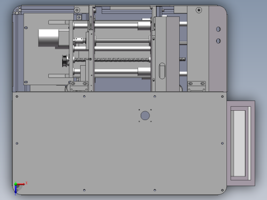 缓存机自动收放料机3D图纸 E034俯视缩略图