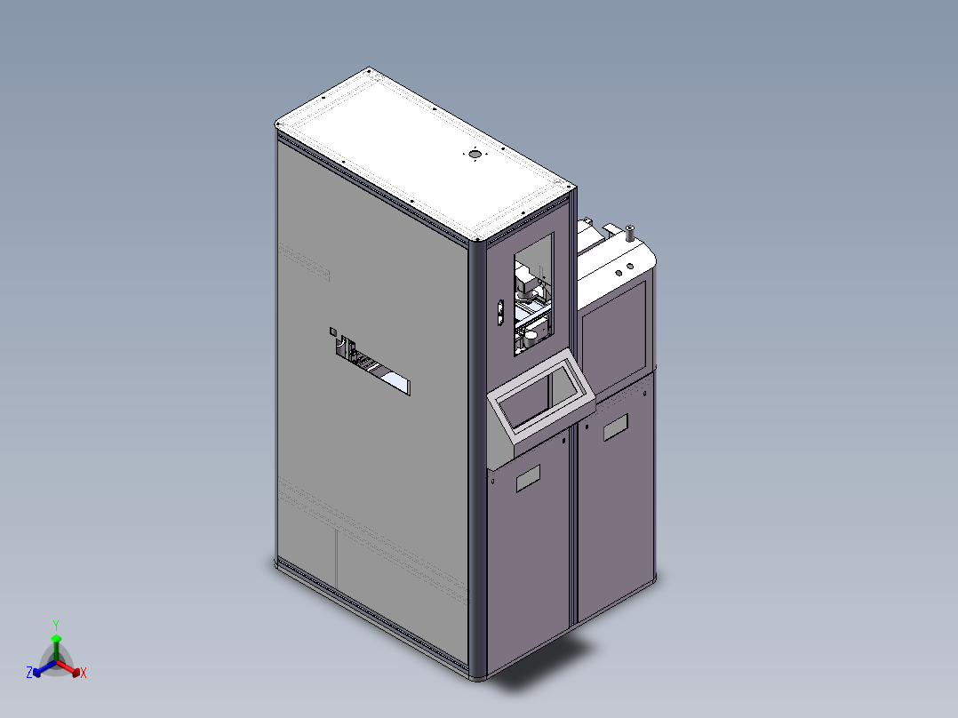 缓存机自动收放料机3D图纸 E034正等轴测图