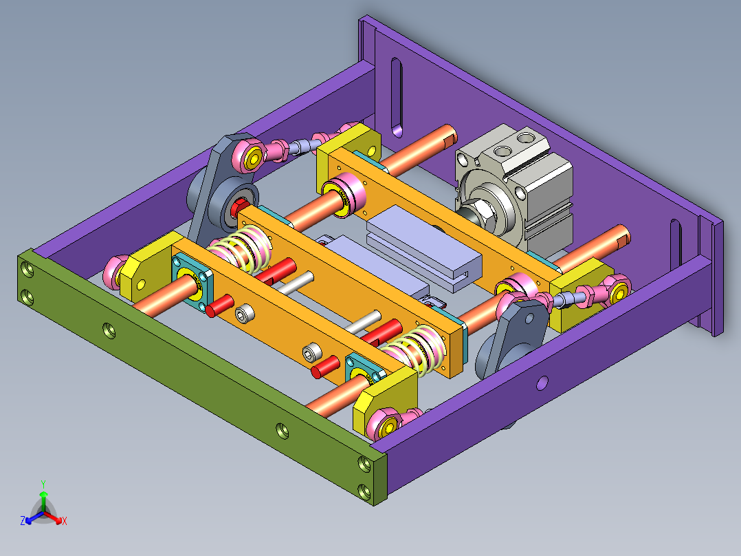 模块切割机正等轴测图