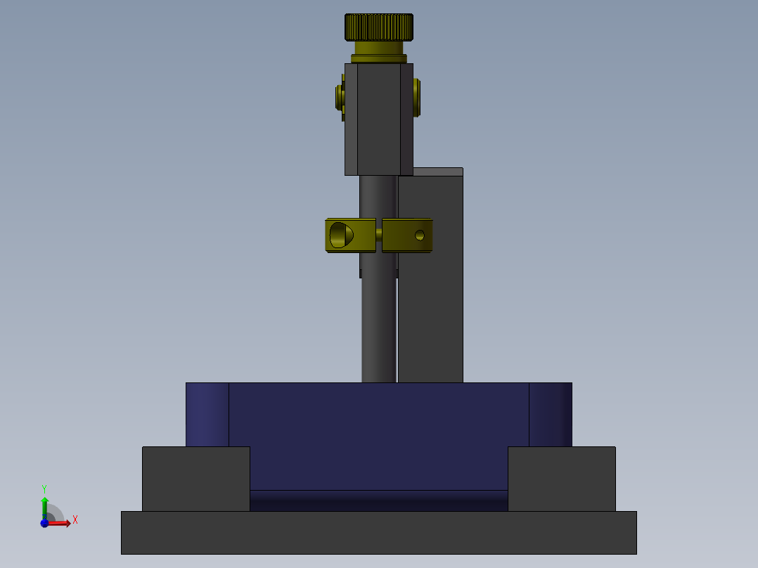 把手式孔位置检查夹具前视图