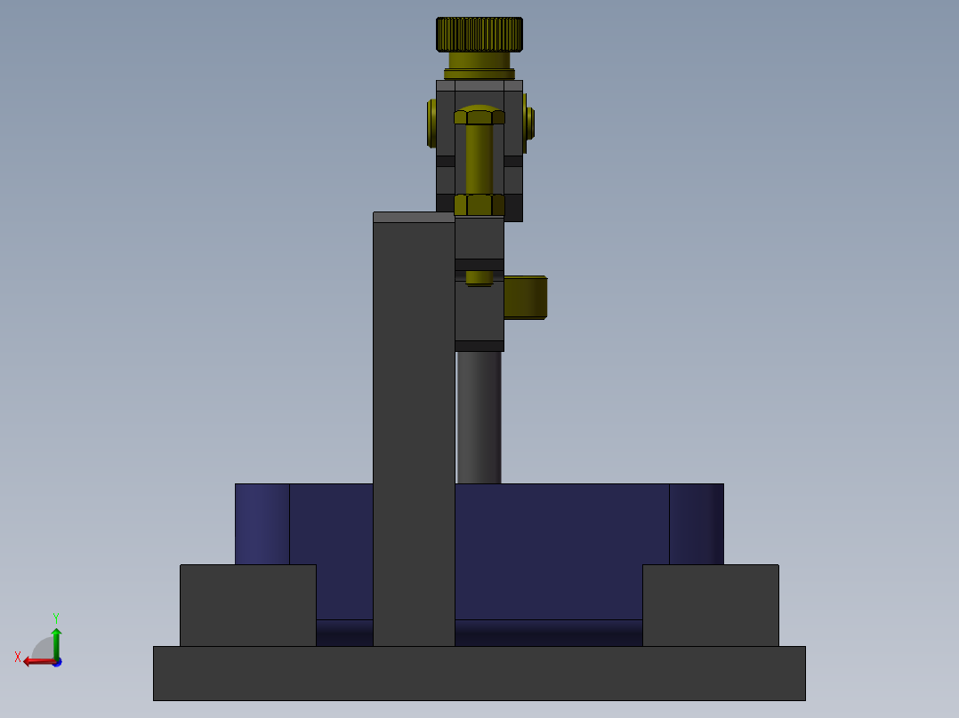 把手式孔位置检查夹具后视图