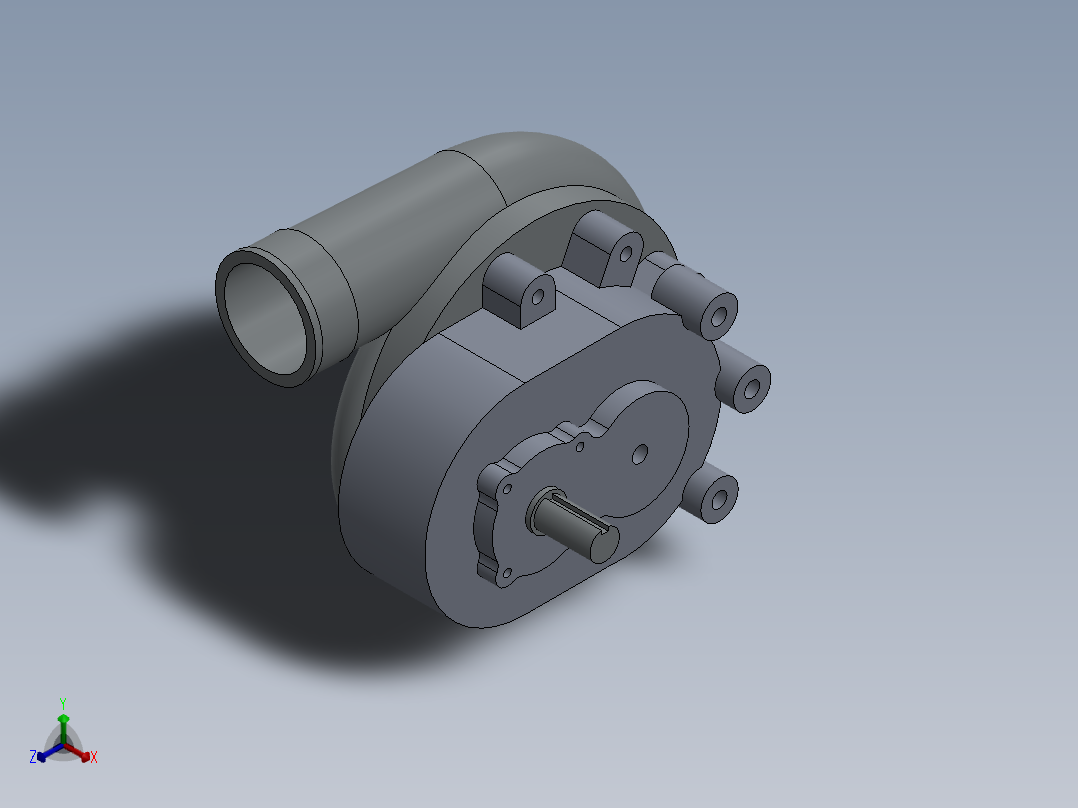 帕克斯顿离心增压器正等轴测图