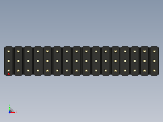 彩色公头100mil（2.54mm）系列-DS1021_black_3x16p_100mil_Type19_rev1.0前视缩略图