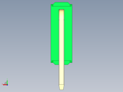 彩色公排针 100mil 2.54mm 系列-DS1022_green_3x01p_100mil_TypeD_rev1.0后视缩略图