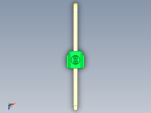 彩色公排针 100mil 2.54mm 系列-DS1022_green_3x01p_100mil_TypeD_rev1.0俯视缩略图
