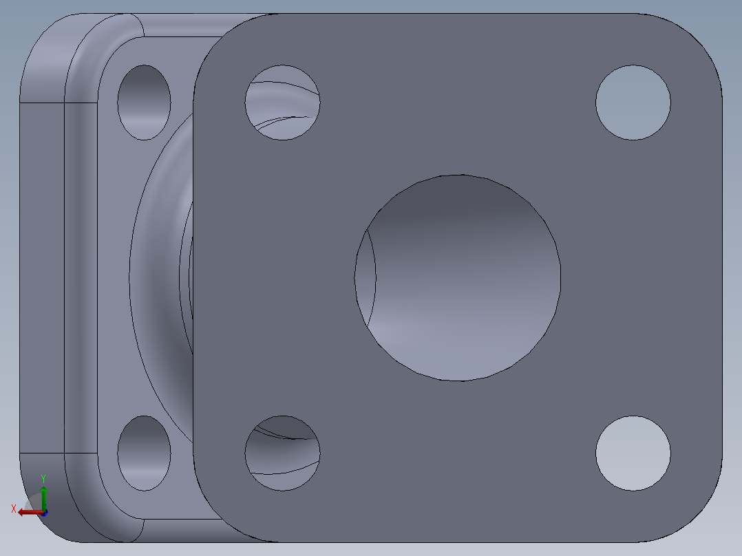 SW建模练习题-practice 67后视图