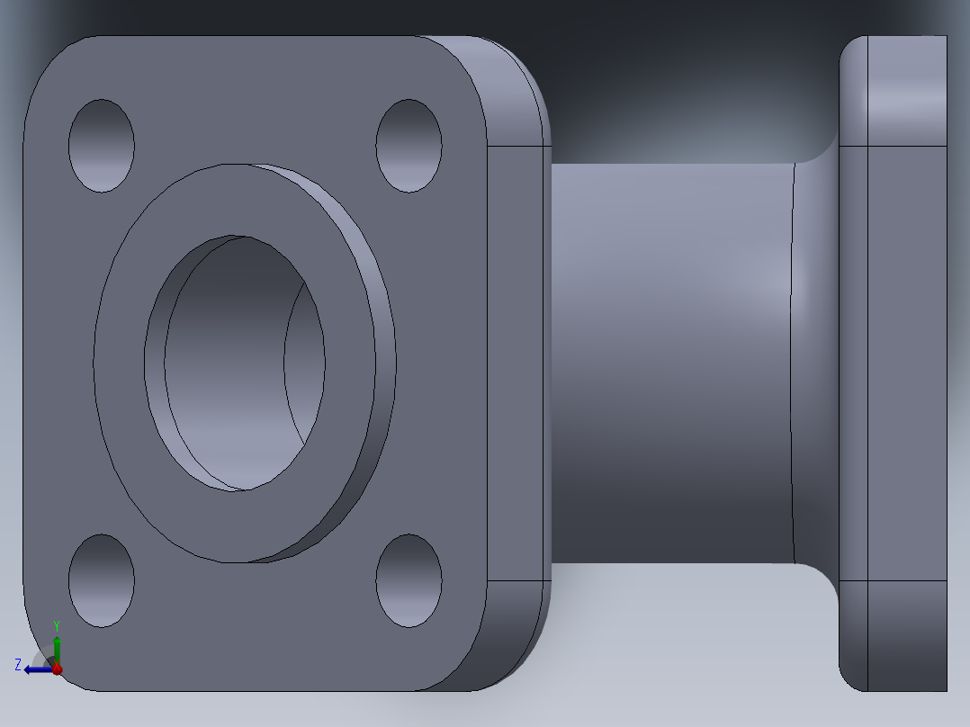 SW建模练习题-practice 67右视图