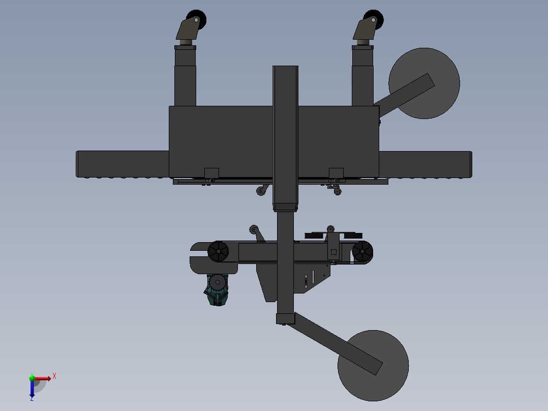 3M一字封箱机俯视图