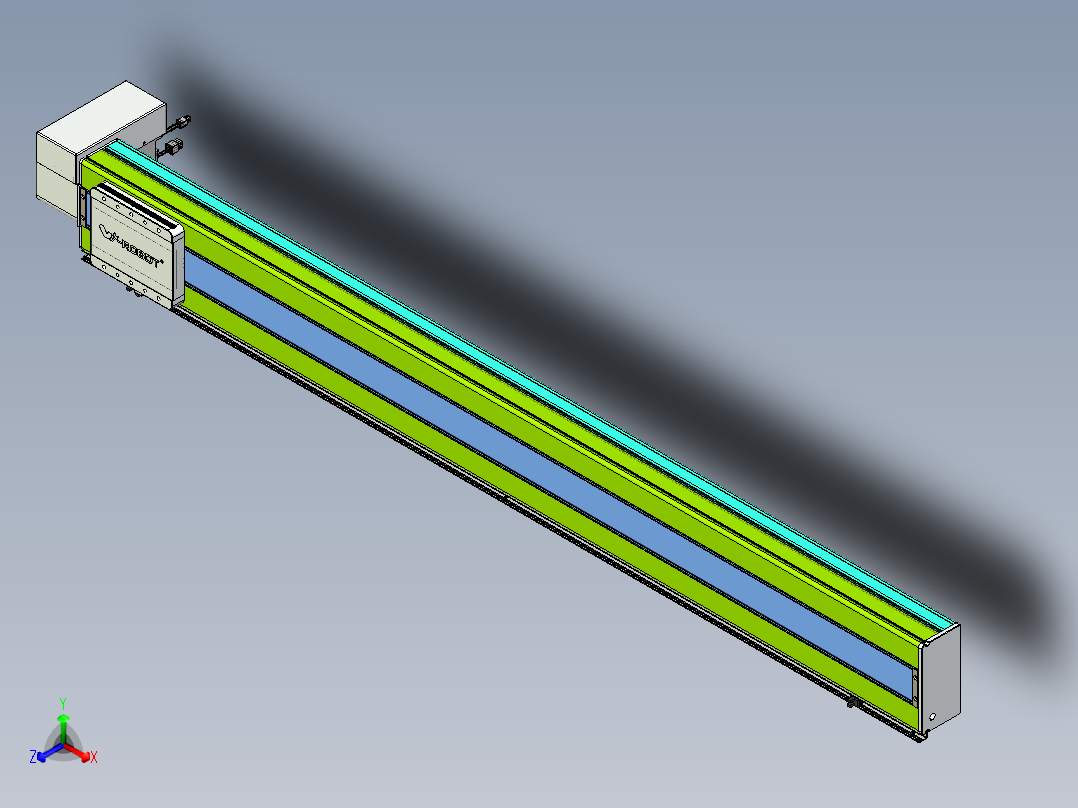 威洛博VBC同步带传动一无尘环境VBC17-L45-S1550-BRD-ZP75-C3主视图