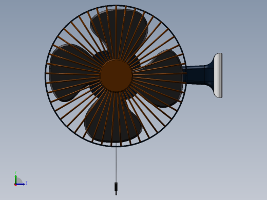 带电线的风扇左视缩略图