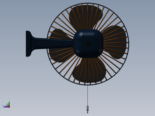 带电线的风扇右视缩略图