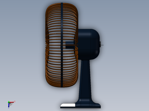 带电线的风扇俯视缩略图