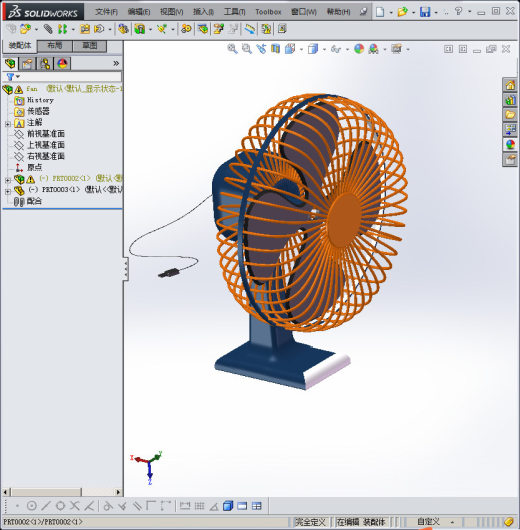 带电线的风扇缩略图