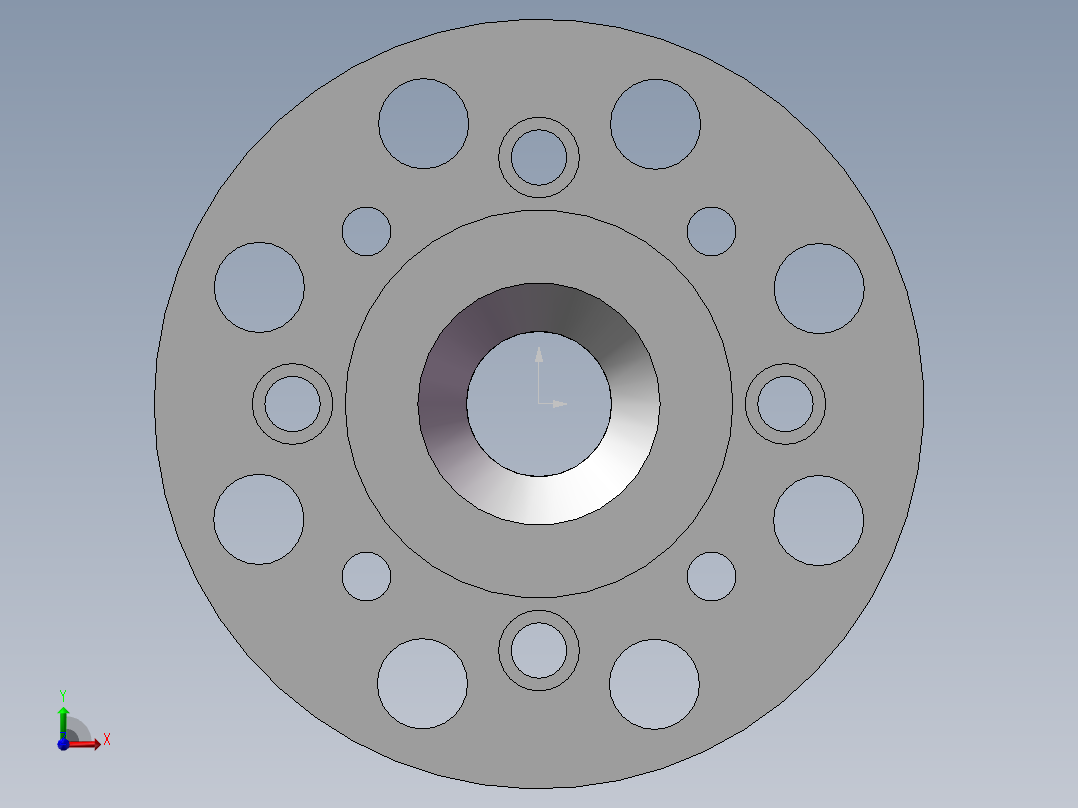 Q343-法兰机械加工工艺及车外圆夹具设计前视图