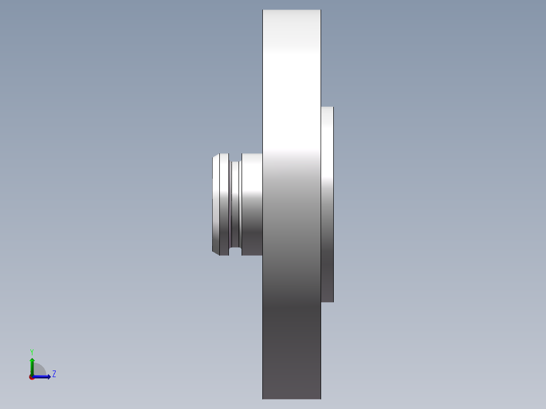 Q343-法兰机械加工工艺及车外圆夹具设计左视图