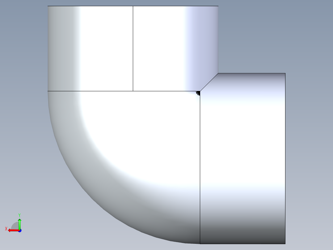 CPVC管件05-Sch80_90Elbow_SxS_9806-030 _3in后视图
