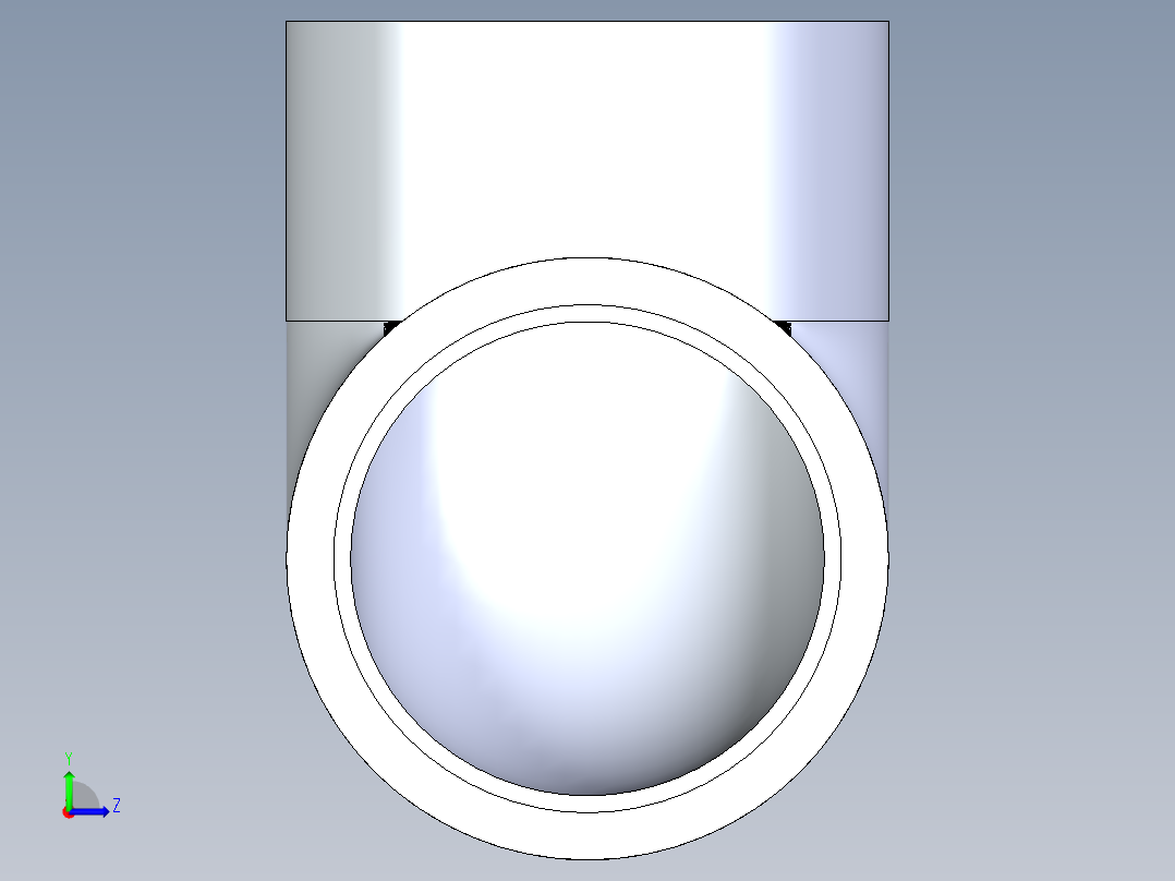 CPVC管件05-Sch80_90Elbow_SxS_9806-030 _3in左视图