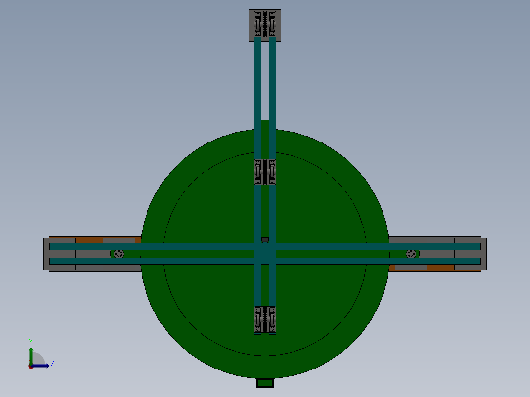一种容器烘干设备左视图