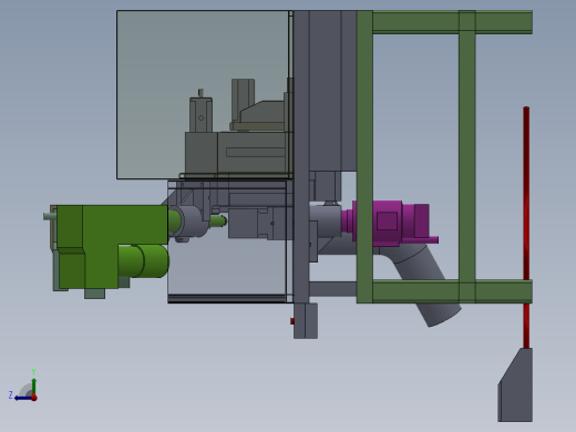 五轴钻床右视缩略图